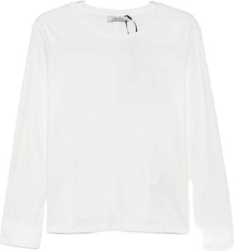 Max Mara T-shirt - Dames - Longsleeves - Wit - M - Tops