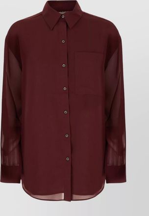 Calvin Klein polyester shirt with collared neck and chest pocket