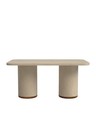 Hannun Mesa de exterior de microcemento en color arena 160 cm