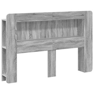 vidaXL Cabecero Con Armario Gris Sonoma Madera De Ingenier&iacute;a Vidaxl