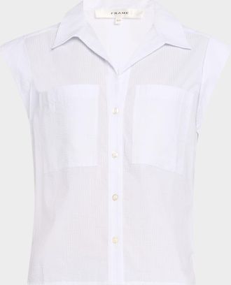 Frame Denim The Seersucker Leisure Shirt