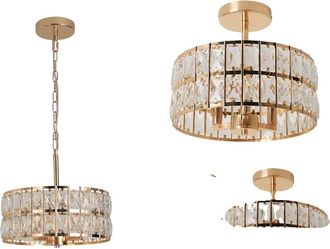 OEM L&aacute;mpara De Ara&ntilde;a Moderna, Altura Regulable, Dise&ntilde;o De Cristal, Adecuada Para Diversos Espacios