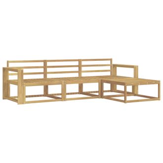 vidaXL Conjunto De Sof&aacute;s De Exterior 4 Pcs Blanco Vidaxl