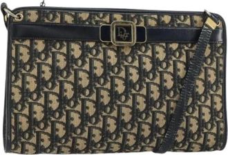 Dior Pre-owned Cross Body Bags, female, Multicolor, Size: ONE SIZE Pre-owned Vintage Trotter Canvas Shoulder Bag