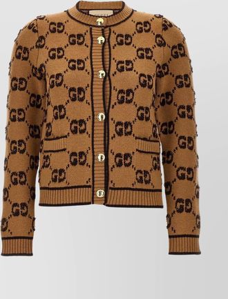 Gucci gg tweed boucl&egrave; cardigan