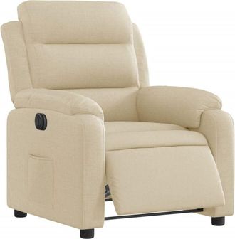 vidaXL Vidaxl - Sillón reclinable eléctrico de tela crema