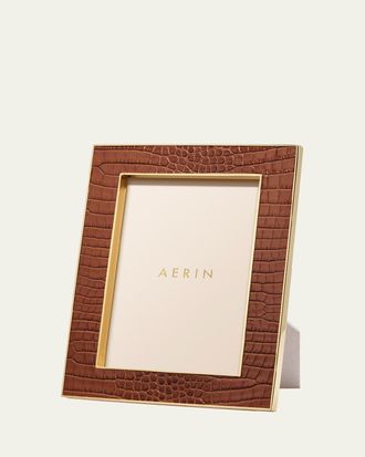 Aerin Classic Croc Leather Photo Frame, 8 x 10