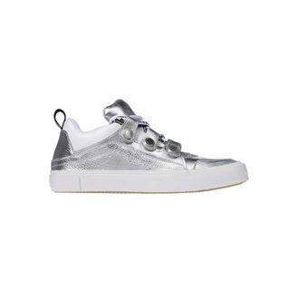 Marcelo Burlon Sneakers, male, Gray, 8 UK, Cotton Leather Rubber Low-top Trainers