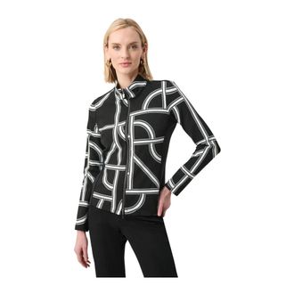 Joseph Ribkoff Geometric Fitted Jacket - Dames - Jassen - Zwart - Maat: XL Leer