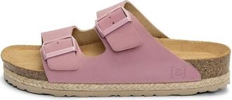 Espadrij Ami Velour Sandalen f&uuml;r Damen | rosa/beige