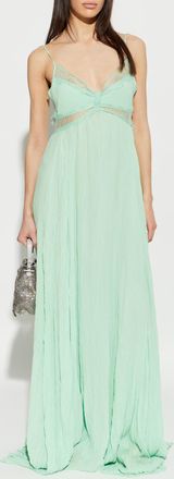 Blumarine Dress With Lace Inserts, Womens, Green