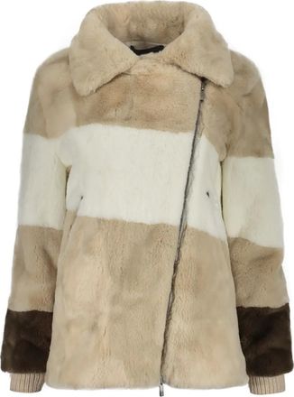 Lorena Antoniazzi Giacca in pelliccia sintetica - Toni neutri
