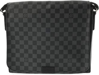 Louis Vuitton Black Gray Damier Graphite Shoulder Bag (Pre-Owned)