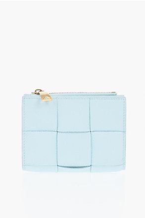 Bottega Veneta Portafoglio in Pelle Intrecciata con Zip taglia Unica