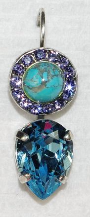 Mariana Womens Cuba Bergatta Earrings In Blue / Torq / Purple
