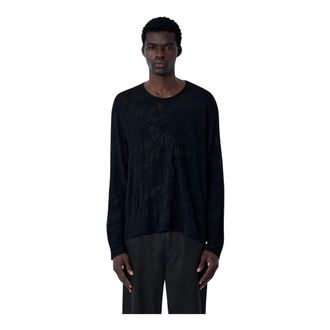 Our Legacy Long Sleeve Tops, male, Black, Size: XL Double Lock U Sweater