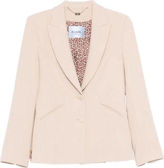 Blugirl Blazer met rits - Beige