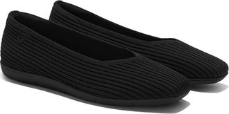 Vivaia Margot Walker Air Lightweight Square-Toe Flats in Black Water Rpt at Nordstrom, Size 8.5