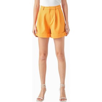 endless rose Pintucked Shorts in Clementine at Nordstrom Rack, Size X-Small