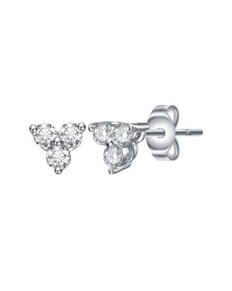 Genevive Silver Stud Earrings