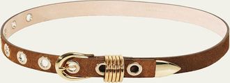 D&eacute;hanche 10 Rivet Suede Belt