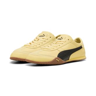 Puma Sneaker PUMA BELLA UT LEA, Damen, Gr. 42, gelb (pale lemon, puma schwarz), Synthetik, mehrfarbig, Schuhe Sneaker, f&uuml;r Sportmode und Streetwear, mit Gu