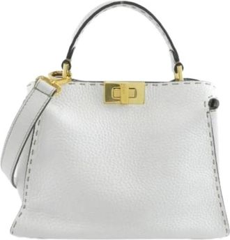 Fendi Pre-owned Selleria Handbag - Dames - Vintage Handtas - Wit - ONE Size - Leer - Vintage