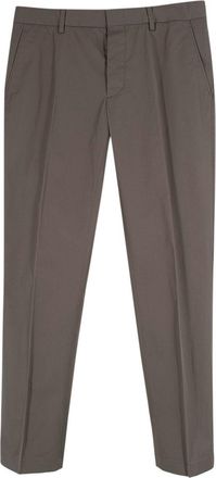 Lanvin Taupe Cotton Tailored Trousers Size S