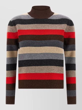 Tory Burch long sleeve sweater striped pattern collar