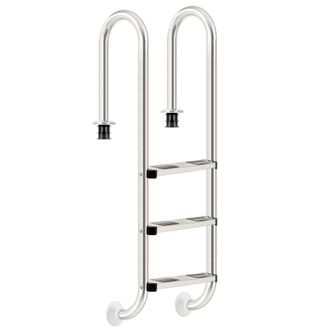 No Brand Zelsius Escalera Para Piscina De Acero Inoxidable Con 3 Pelda&ntilde;os 50,2 X 36,5 X 158 Cm