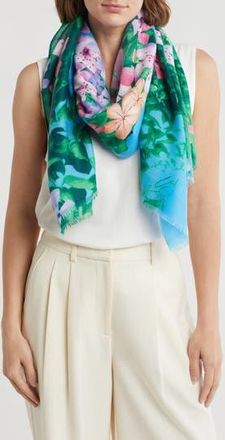 Area Stars Flower Print Scarf in Blue at Nordstrom Rack