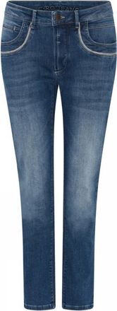 C.Ro Blauwe Broek 6105/436 - Dames - Skinny Jeans - Blauw - XL - Jeans