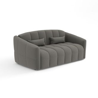 Sia Home Sof&aacute; cama express con colch&oacute;n boucl&eacute; gris grafito 160 cm