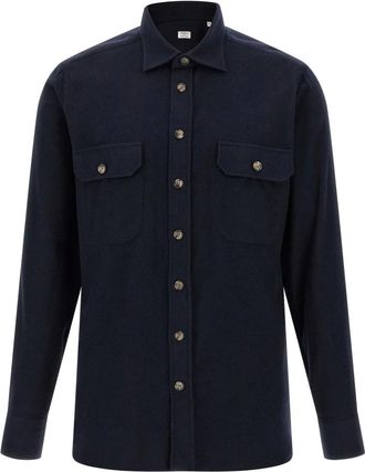 Borriello Heren, Overhemden, Blauw, Maat: S Katoen