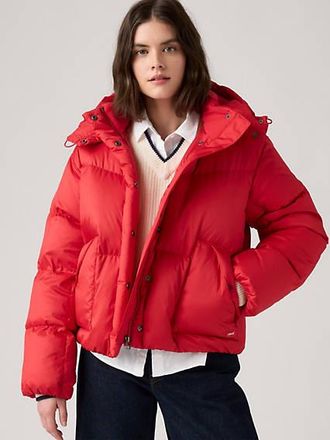 Levi's Western Bubble Shortie Jacket - Womens - XS - Red