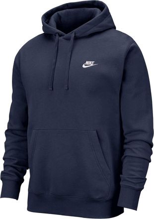Nike Unisex Volwassen Sportkleding Club Hoodie (Middernacht Marine/Wit)