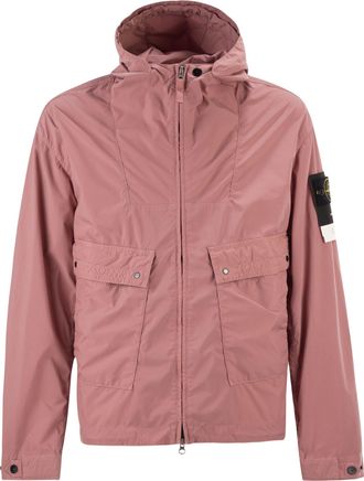 Stone Island Jacket With Hood And Drip Guard
