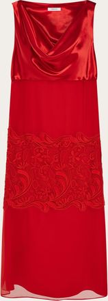 Ferragamo Donna Abito con drappeggio Rosso