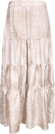 Pierre-Louis Mascia Aloe Paisley Jacquard Maxi Rok - Dames - Maxi Rokken - Beige - XS - Rokken