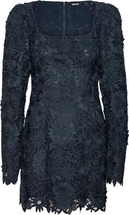 Rotate Abito corto con decorazione in pizzo - Blu