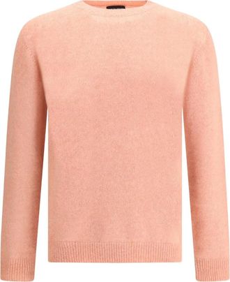 Roberto Collina Maglione in lana e pile - Rosa