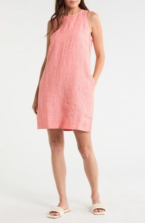 Tommy Bahama Two Palms Trapunto Linen A-Line Dress in Ember Red at Nordstrom, Size X-Small