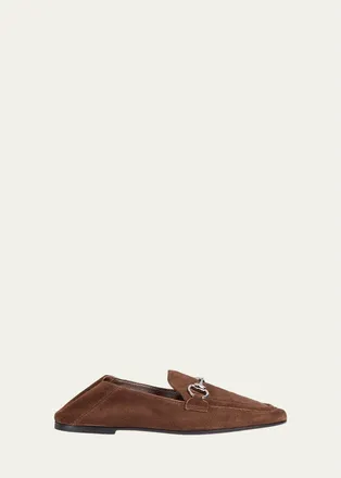 Gucci Jordaan Soft Suede Loafers with Horsebit