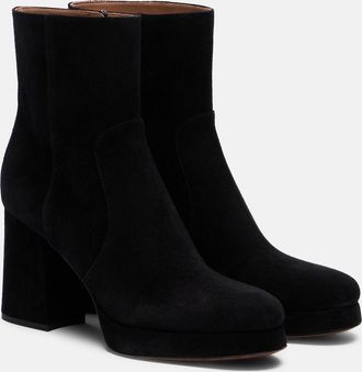 Valentino Garavani Fawcette VLogo suede ankle bots