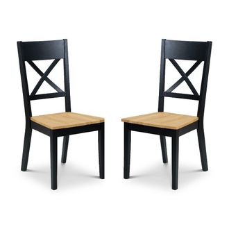 Julian Bowen Hockley Dining Chairs Set Of 2- Black/Oak - Julian Bowen | TJ Hughes Oak