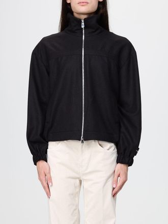 Pinko Bomber relaxed fit in misto lana con collo alto e chiusura a zip