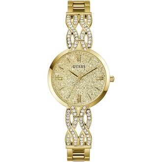 Guess RVS Horloge met Armband - Dames - Horloges - Geel - ONE Size - Accessoires