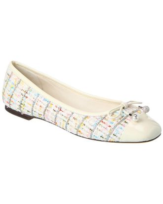 Jimmy Choo London Elme Tweed & Patent Flat