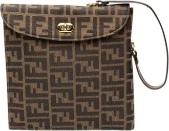 Fendi Pre-owned Vintage Schoudertas - Dames - Vintage Schoudertas - Bruin - ONE Size - Leer - Vintage