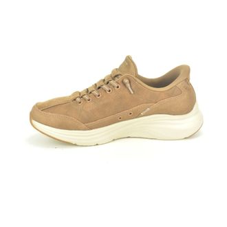 Skechers Camel + Stiksel Slip-In - Dames - Sport - Bruin - Maat: 40 EU